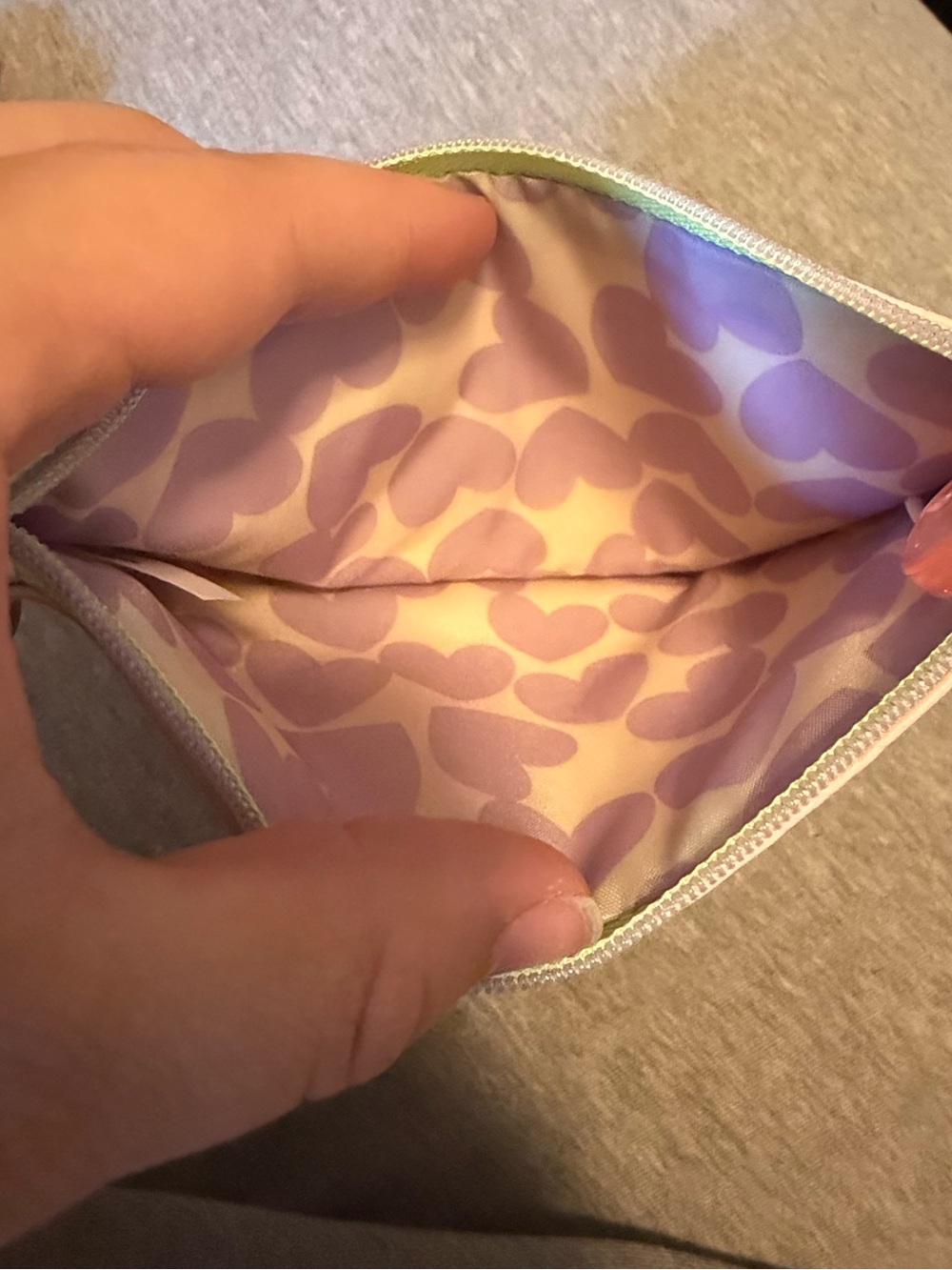 IPSY Pink Heart Embossed Makeup Bag / Cosmetic Pouch - Picture 5 of 6